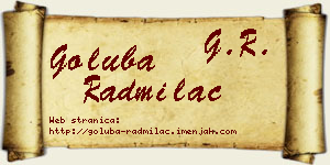 Goluba Radmilac vizit kartica